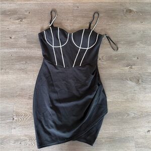 Windsor Black Rhinestone Bodycon Dress